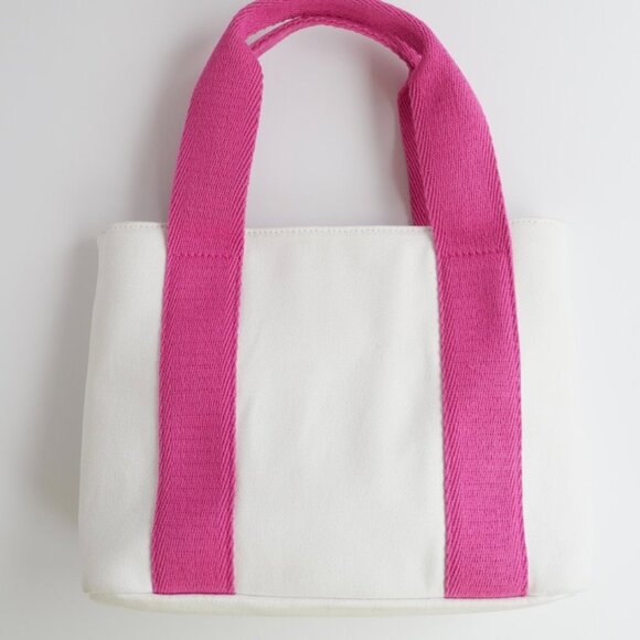 Authentic Preowned Chloe White/Pink Canvas Two Way Bag - Picture 10 of 16